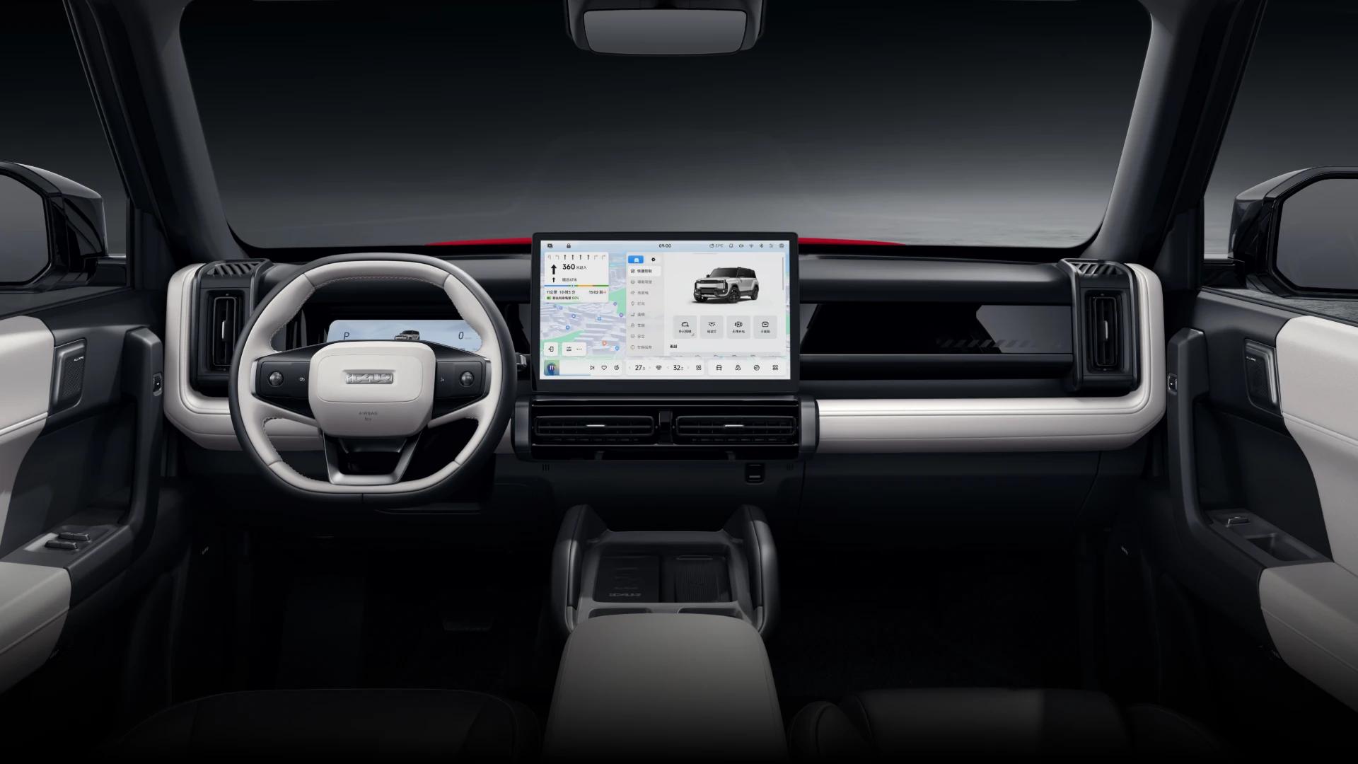 iCAUR 03T REEV vista interior frontal