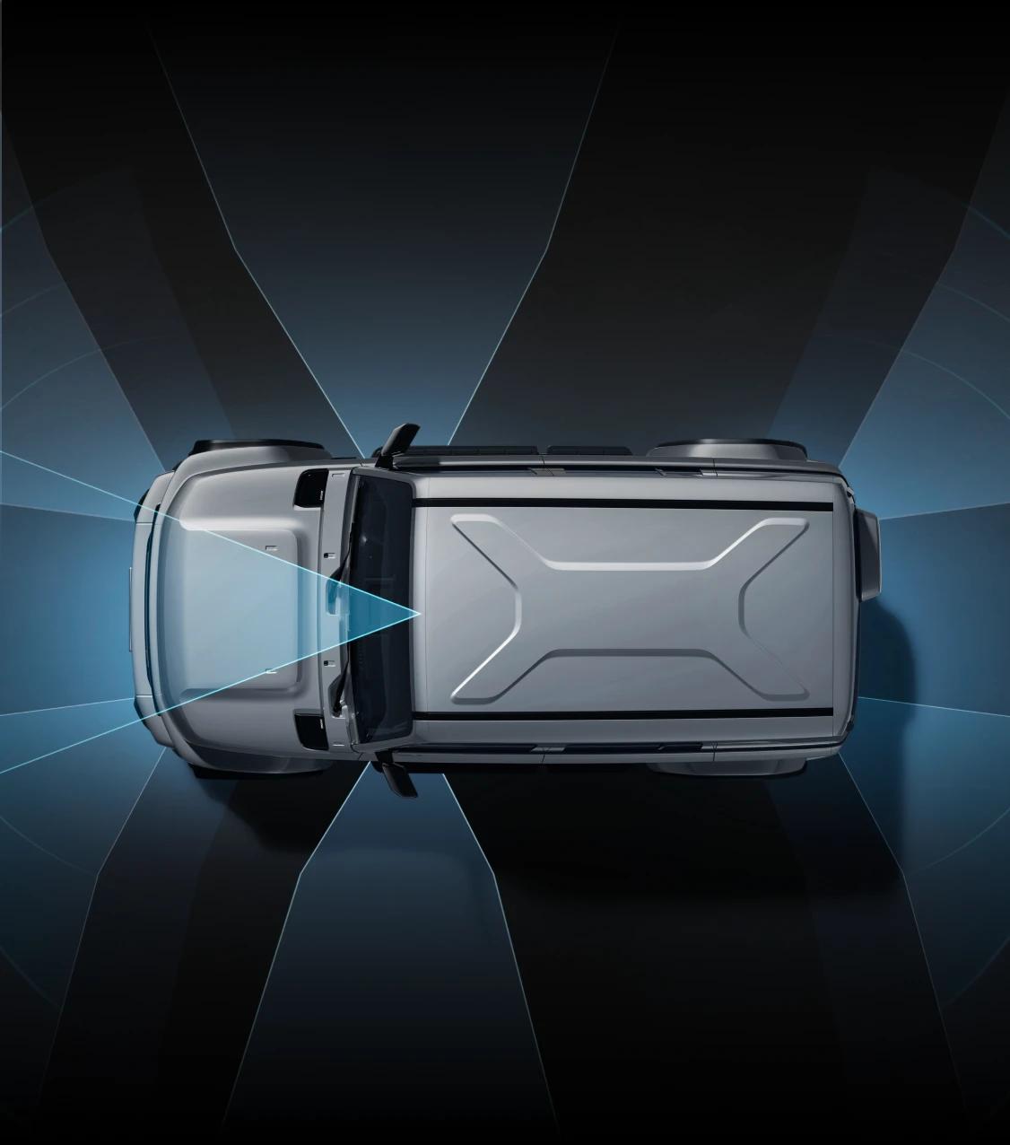 iCAUR V27 vista cenital con sensores